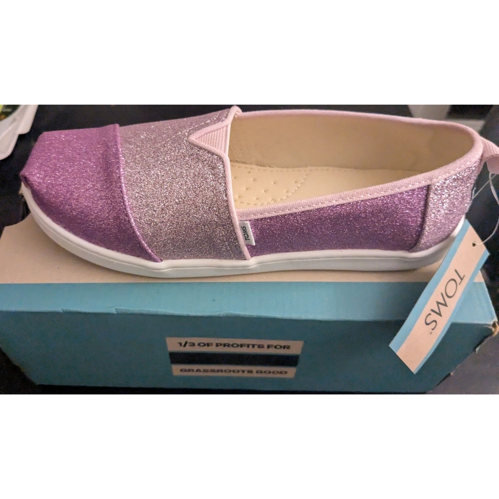 NWT TOMS Girls Alpargata Shoes